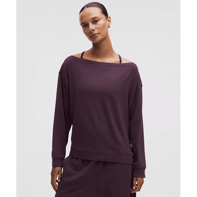 BeCalm Oversized Boatneck Long-Sleeve Shirt