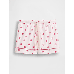 Poplin Kiss PJ Boxer Shorts