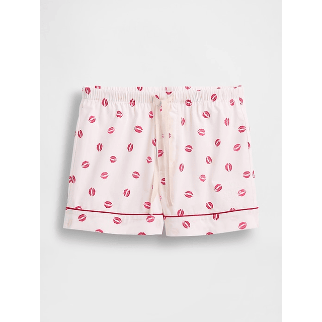 Poplin Kiss PJ Boxer Shorts