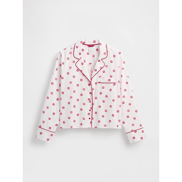 Relaxed Poplin Kiss PJ Shirt