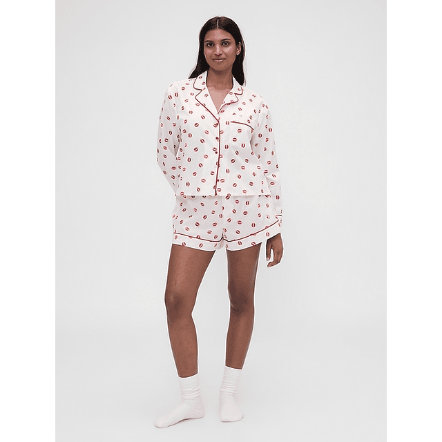 Relaxed Poplin Kiss PJ Shirt