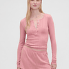 Pointelle Henley PJ Top