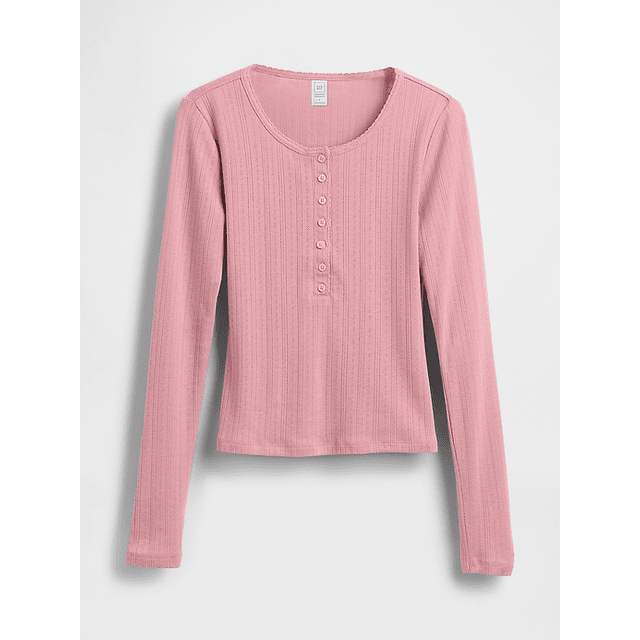 Pointelle Henley PJ Top