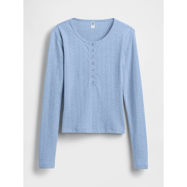 Pointelle Henley PJ Top