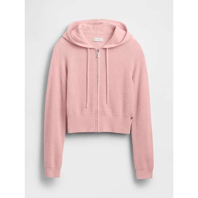 CashSoft Waffle Crop Hoodie