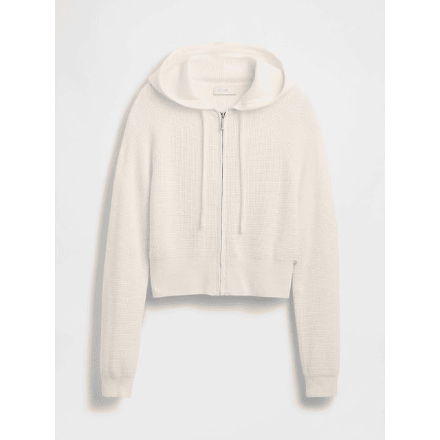 CashSoft Waffle Crop Hoodie