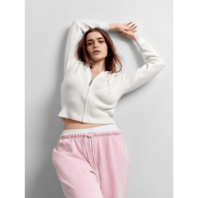 CashSoft Waffle Crop Hoodie