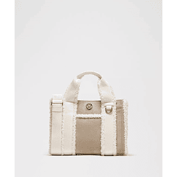 Boxy Mini Tote Bag 4.5L Faux Shearling Trims