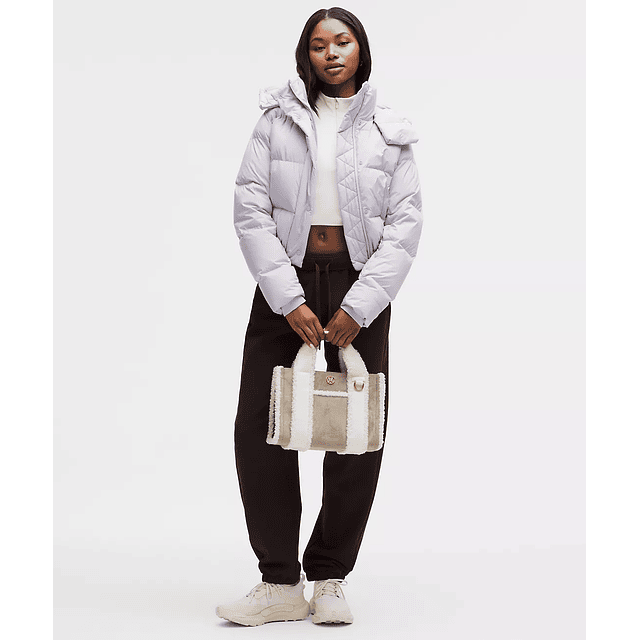 Boxy Mini Tote Bag 4.5L Faux Shearling Trims