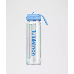 Back To Life Clear Bottle 24oz Straw Lid Iridescent