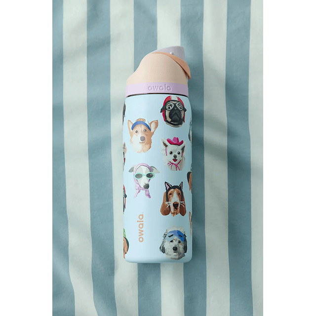 Owala UO Exclusive Dog Collage FreeSip 32 oz Water Bottle