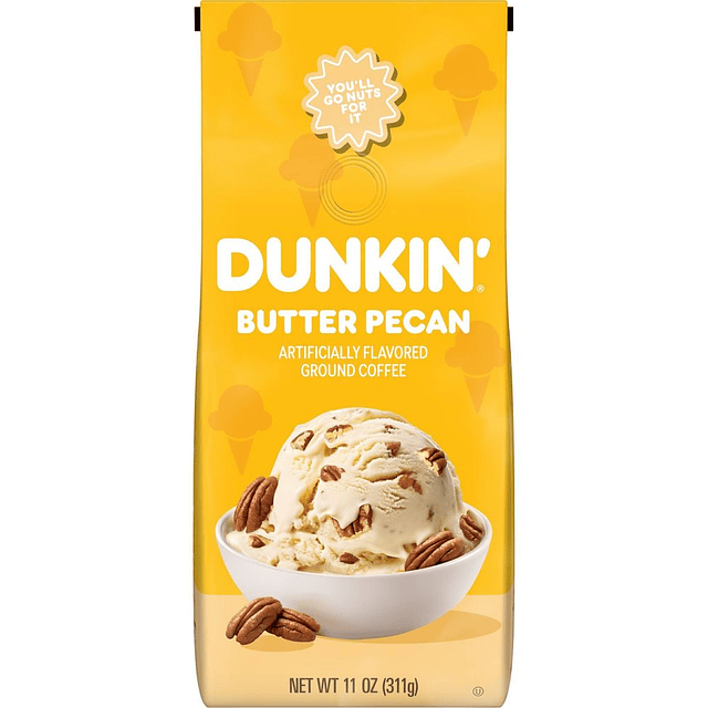 Dunkin' Butter Pecan Flavored Medium Roast Ground Coffee