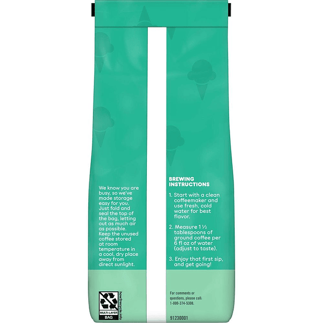 Dunkin' Mint Chip Flavored Dark Roast Ground Coffee - 11oz