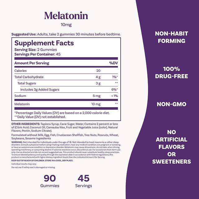 Melatonin 10mg Sleep Gummies