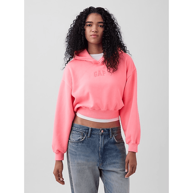 GAP VintageSoft Crop Logo Hoodie