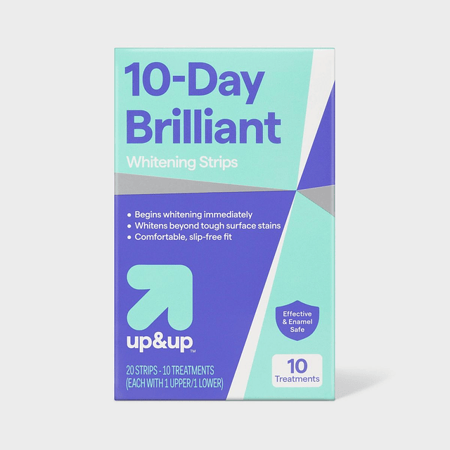 10-Day Brilliant White Whitening Strips - up&up™