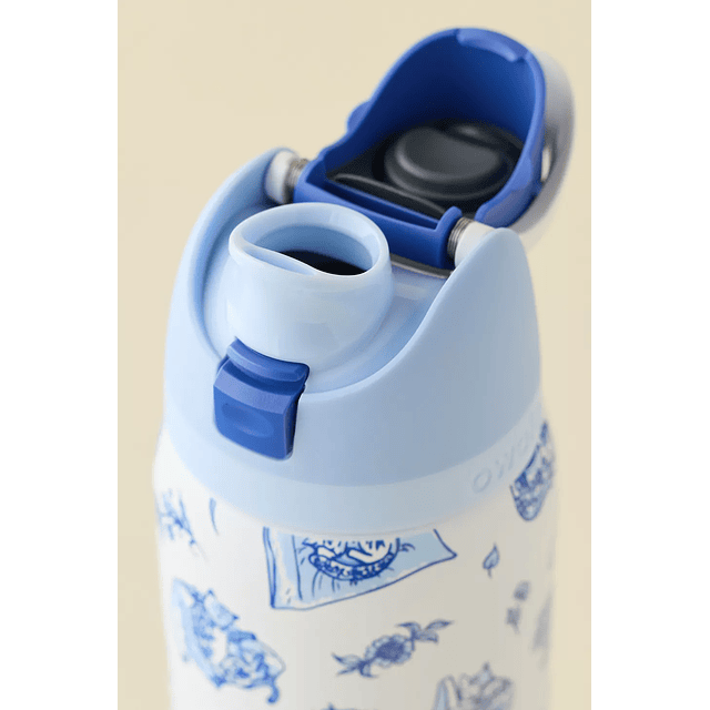 Delft Cat Print FreeSip 32 oz Water Bottle