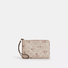 Corner Zip Wristlet In Signature Canvas With Charms
