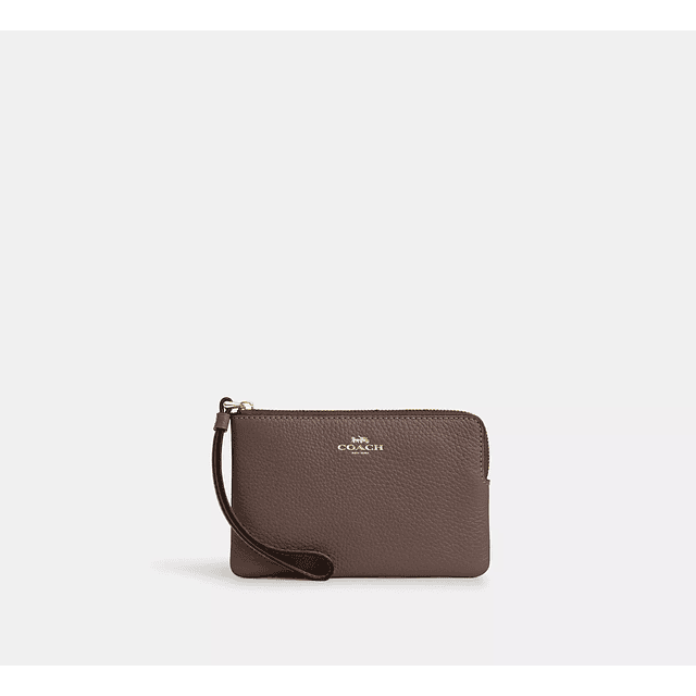 Corner Zip Wristlet In Signature Canvas With Charms