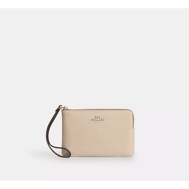 Corner Zip Wristlet In Signature Canvas With Charms