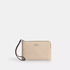 Corner Zip Wristlet In Signature Canvas With Charms