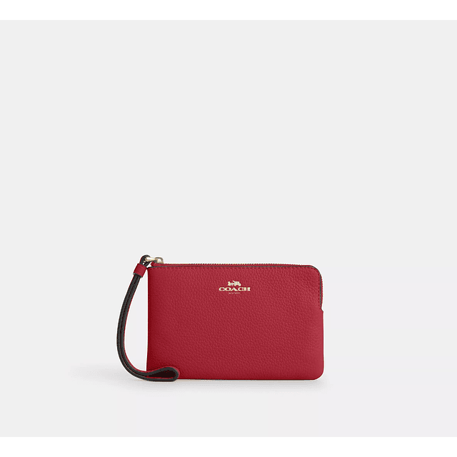 Corner Zip Wristlet In Signature Canvas With Charms