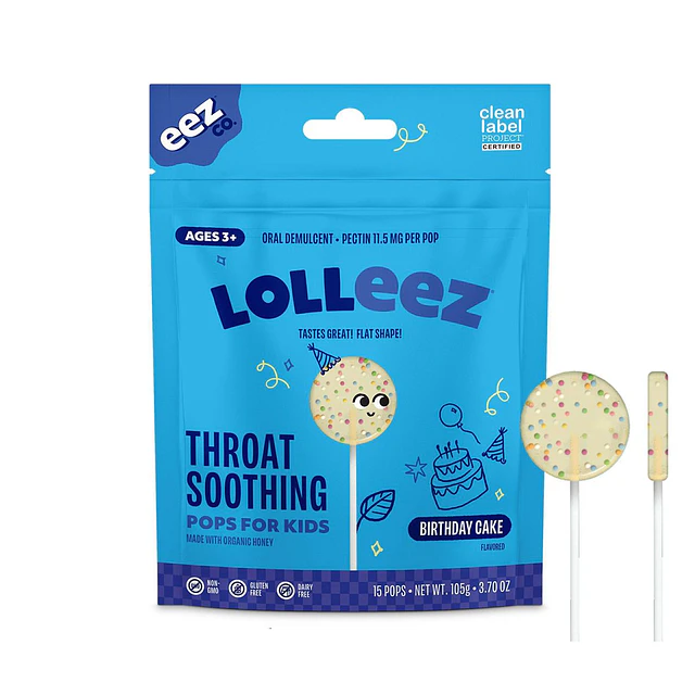 Lolleez Organic Throat Soothing Pops 