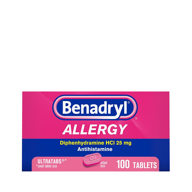 Benadryl Ultratabs Diphenhydramine Antihistamine Cold & Allergy Relief Tablets