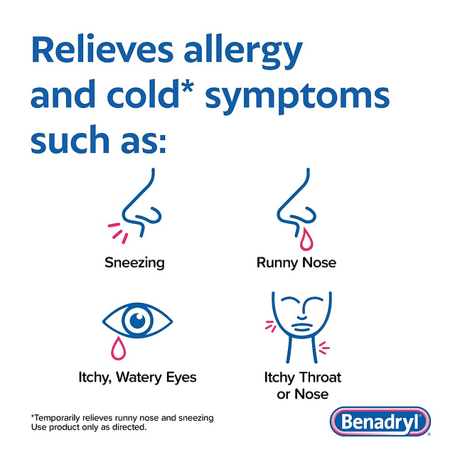Benadryl Ultratabs Diphenhydramine Antihistamine Cold & Allergy Relief Tablets