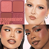 Blush Filter Blurring Blushlighters Palette Strawberry Latte 