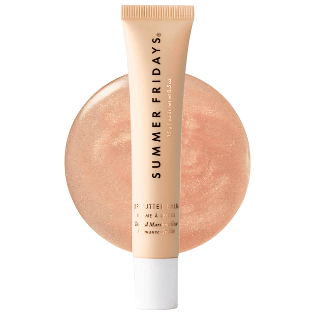 Lip Butter Balm Treatment for Hydration + Nourishing Shine Toasted Marshmallow