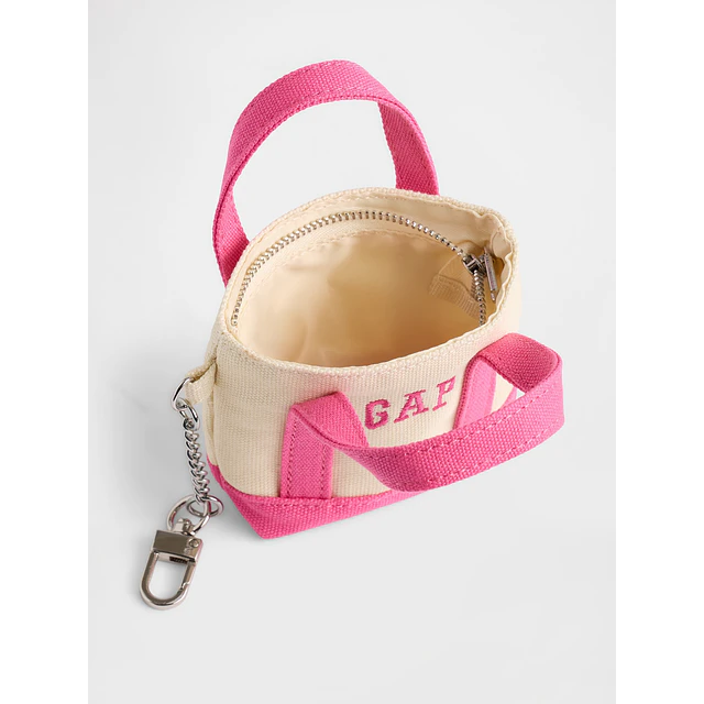 Logo Tote Keychain Charm Standout pink