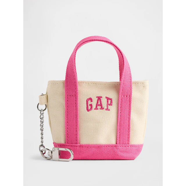 Logo Tote Keychain Charm Standout pink
