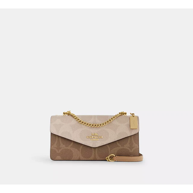 Klare Envelope Crossbody Bag In Blocked Signature Canvas