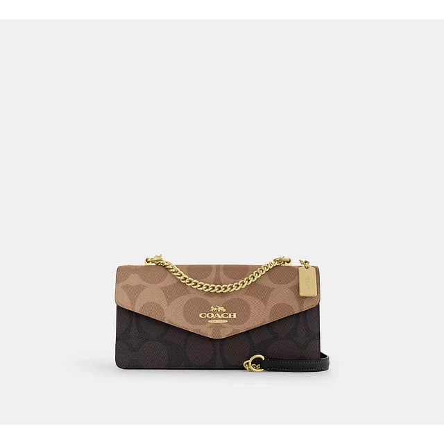 Klare Envelope Crossbody Bag In Blocked Signature Canvas