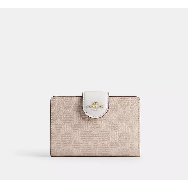 Medium Corner Zip Wallet In Signature Canvas