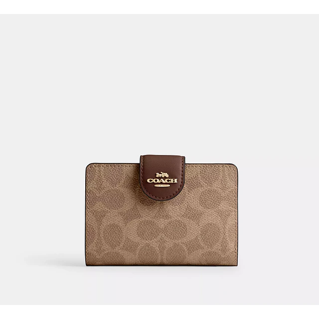 Medium Corner Zip Wallet In Signature Canvas