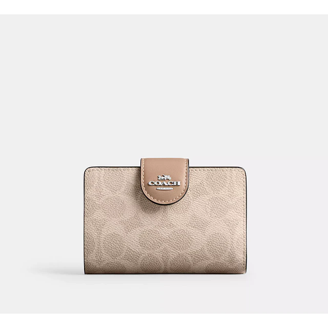 Medium Corner Zip Wallet In Signature Canvas