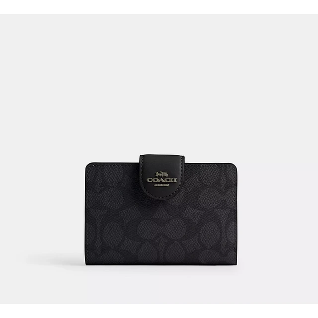 Medium Corner Zip Wallet In Signature Canvas