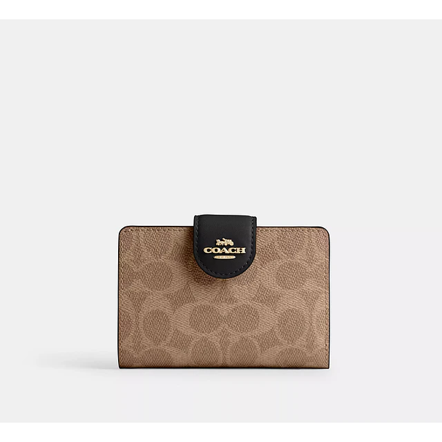 Medium Corner Zip Wallet In Signature Canvas