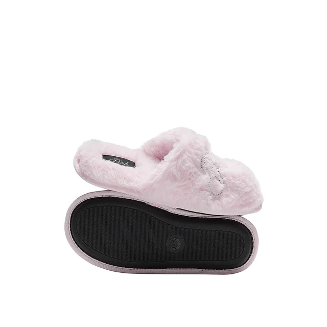 Faux Fur Closed Toe Slippers