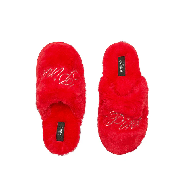 Faux Fur Closed Toe Slippers