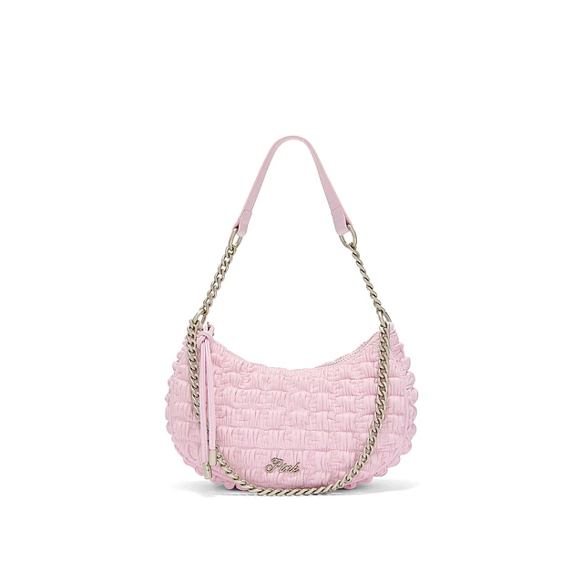 Crescent Ruched Shoulder Bag