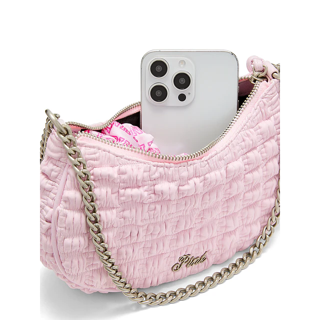 Crescent Ruched Shoulder Bag
