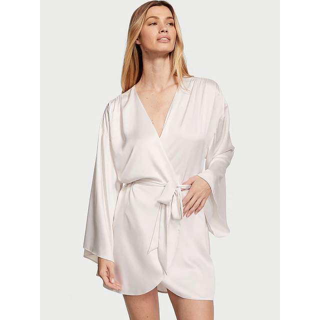 Bride Embellished Satin Short Robe