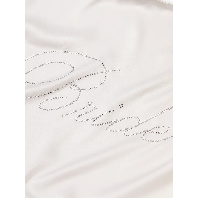 Bride Embellished Satin Short Robe