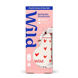 Love Heart Case Deodorant - Fresh Cotton & Sea Salt 