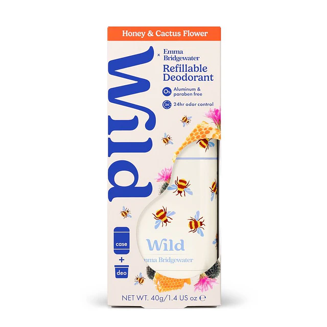 Refillable Bee Case with Honey & Cactus Flower 