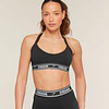 LIGHT SUPPORT HALTER NECK LOGO SPORTS BRA