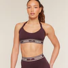 LIGHT SUPPORT HALTER NECK LOGO SPORTS BRA